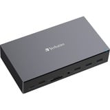 Verbatim USB-C Pro Docking Station CDS-17, 17 Port , Dockingstation aluminium/schwarz, HDMI, DP, RJ-45, USB-A, USB-C, SD, microSD, Audio