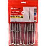 fischer Langschaftdübel DuoXpand 10x100 FUS  hellgrau/rot, 10 Stück