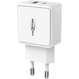 Ansmann Home Charger HC218PD, Ladegerät weiß, Power Delivery & Quick Charge