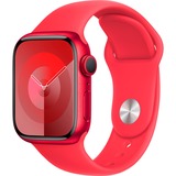 Apple Watch Series 9, Smartwatch rot/rot, Aluminium, 41 mm, Sportarmband