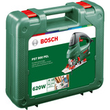 Bosch Heimwerken & Garten Stichsäge PST 900 PEL Set grün/schwarz, Koffer, 10 teiliges Sägeblatt Set PB11, 620 Watt