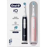 Braun Oral-B iO Series 3N Duo, Elektrische Zahnbürste schwarz/rosa, Matt Black//Blush Pink inkl. 2. Handstück