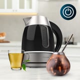 Cecotec Thermosense 400 VisionLight, Wasserkocher edelstahl/schwarz, 2.200 Watt, 1,7 Liter