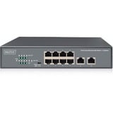 Digitus 8-Port Fast Etherent PoE-Switch + 2 Uplinks schwarz