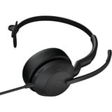Jabra Evolve2 50, Headset schwarz, UC, Bluetooth 5.2, USB-C und USB-A, Mono