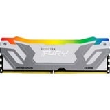 Kingston FURY CU-DIMM 24 GB DDR5-8400, Arbeitsspeicher silber/weiß, KF584CU40RWA-24, FURY Renegade RGB, INTEL XMP