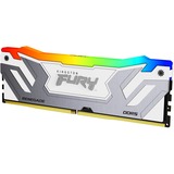 Kingston FURY CU-DIMM 24 GB DDR5-8400, Arbeitsspeicher silber/weiß, KF584CU40RWA-24, FURY Renegade RGB, INTEL XMP