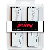 Kingston FURY DIMM 64 GB DDR5-6400 (2x 32 GB) Dual-Kit, Arbeitsspeicher weiß, KF564C32BWAK2-64, FURY Beast RGB, INTEL XMP