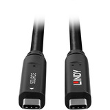 Lindy USB 3.2 Gen 2 & DP 1.4 Typ C Hybridkabel, Verlängerungskabel schwarz, 15m
