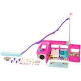 Mattel Barbie Super Abenteuer-Camper mit Zubehör, Spielfahrzeug 76 cm groß, mit Pool und Rutsche