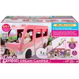 Mattel Barbie Super Abenteuer-Camper mit Zubehör, Spielfahrzeug 76 cm groß, mit Pool und Rutsche