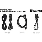 iiyama ProLight LH6575UHS-B1AG, Public Display schwarz (matt), UltraHD/4K, IPS, Lautsprecher, SDM-Slot