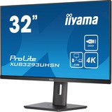 iiyama ProLite XUB3293UHSN-B5, LED-Monitor 80 cm (31.5 Zoll), schwarz, Ultra HD/4K, IPS, HDMI, DisplayPort, USB-C