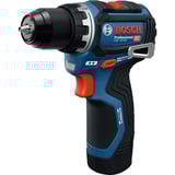 Bosch Akku-Bohrschrauber GSR 12V-32 Professional, 12Volt blau/schwarz, 2x Li-Ionen Akku 2,0Ah, 24-teiliges Zubehör-Set, Werkzeugtasche