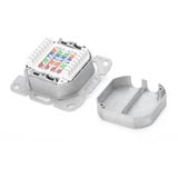 Digitus CAT.6A Datenanschlussdose, Unterputz, geschirmt, 2x RJ-45 LSA weiß, Klasse EA, vertikale Kabelinstallation