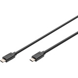Digitus USB 3.2 Gen 2 Anschlusskabel USB-C > USB-C schwarz, 1 Meter, PD, Laden mit bis zu 100 Watt