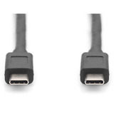 Digitus USB 3.2 Gen 2 Anschlusskabel USB-C > USB-C schwarz, 1 Meter, PD, Laden mit bis zu 100 Watt