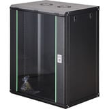 Digitus Wandgehäuse Dynamic Basic Serie - 600x450 mm (BxT), IT-Schrank schwarz, 16 Höheneinheiten