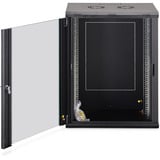Digitus Wandgehäuse Dynamic Basic Serie - 600x450 mm (BxT), IT-Schrank schwarz, 16 Höheneinheiten
