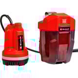 EINHELL Akku-Klarwasserpumpe GE-PP 18 RB Li-Solo, Tauch- / Druckpumpe rot/schwarz, ohne Akku und Ladegerät