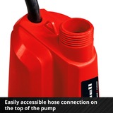 EINHELL Akku-Klarwasserpumpe GE-PP 18 RB Li-Solo, Tauch- / Druckpumpe rot/schwarz, ohne Akku und Ladegerät