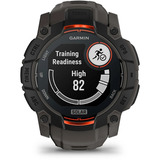 Garmin Instinct 3 Solar - 50 mm, Smartwatch Kohle/ Schwarz, Silikon-Armband