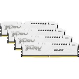 Kingston FURY DIMM 64 GB DDR5-5600 (4x 16 GB) Quad-Kit, Arbeitsspeicher weiß, KF556C40BWK4-64, Fury Beast, INTEL XMP