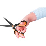 Pelikan griffix Schulschere NeonBlack Rechtshänder schwarz/orange, spitz, 15 cm