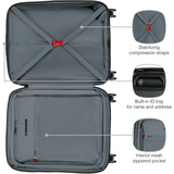 Wenger Prymo Carry-On, Schalenkoffer, Trolley anthrazit, 43 Liter