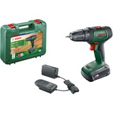 Bosch Heimwerken & Garten Akku-Bohrschrauber UniversalDrill 18V grün/schwarz, Li-Ionen Akku 1,5Ah, Koffer, POWER FOR ALL ALLIANCE
