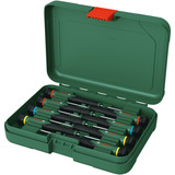 Bosch Präzisions-Schraubendreher Set, 8 teilig grün/schwarz, Schlitz, Torx und Kreuzschlitz