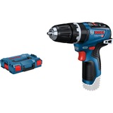 Bosch Professional Akku-Schlagbohrschrauber GSB 12V-35 solo Professional, 12 Volt, Schlagbohrmaschine blau/schwarz, ohne Akku und Ladegerät, mit L-BOXX