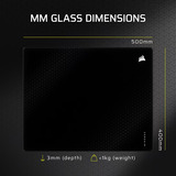 Corsair MM Glass, Gaming-Mauspad schwarz