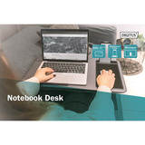 Digitus Notebook Tisch / Arbeitsplatz, bis 17" grau, Handy-Slot und Mauspad