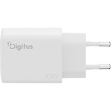 Digitus USB GaN Ladegerät 30W, 1x USB-C, 1x USB-A weiß