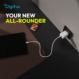 Digitus USB GaN Ladegerät 30W, 1x USB-C, 1x USB-A weiß