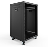 Digitus Universal 19-Zoll Equipment Rack mit Rollen, Rack, Server-Gehäuse schwarz, 16 Höheneinheiten