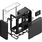 HYTE X50 Pitch Black, Tower-Gehäuse schwarz, Tempered Glass