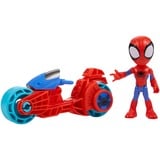 Hasbro Marvel Spidey and His Amazing Friends - Spidey mit Motorrad, Spielfigur 