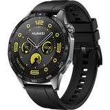 Huawei Watch GT4 46mm (Phoinix-B19F), Smartwatch schwarz/grau, schwarzes Fluorelastomer-Armband