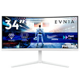 Philips EVNIA 34M2C5601QA, Gaming-Monitor 86.36 cm (34 Zoll), weiß, WQHD, Fast-VA, Curved, HDMI, DP, 200Hz Panel