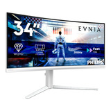 Philips EVNIA 34M2C5601QA, Gaming-Monitor 86.36 cm (34 Zoll), weiß, WQHD, Fast-VA, Curved, HDMI, DP, 200Hz Panel