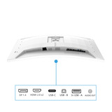 Philips EVNIA 34M2C5601QA, Gaming-Monitor 86.36 cm (34 Zoll), weiß, WQHD, Fast-VA, Curved, HDMI, DP, 200Hz Panel