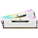 Corsair DIMM 32 GB DDR4-3600 (2x 16 GB) Dual-Kit, Arbeitsspeicher weiß, CMH32GX4M2D3600C18W, Vengeance RGB PRO SL, INTEL XMP