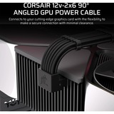 Corsair Typ 4 > 90°-12V-2x6-GPU-Stromkabel (Stil A) schwarz, 65cm, Sense Pins unter dem 12-poligen Anschluss