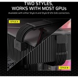 Corsair Typ 4 > 90°-12V-2x6-GPU-Stromkabel (Stil A) schwarz, 65cm, Sense Pins unter dem 12-poligen Anschluss