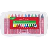 Faber-Castell Jumbo Wachsmalkreide Dreikant, 12er Kunststoffbox, Set