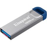 Kingston DataTraveler Kyson 128 GB, USB-Stick silber/blau
