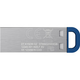 Kingston DataTraveler Kyson 128 GB, USB-Stick silber/blau