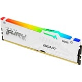 Kingston FURY DIMM 64 GB DDR5-6000 (2x 32 GB) Dual-Kit, Arbeitsspeicher weiß, KF560C36BWEAK2-64, FURY Beast RGB, INTEL XMP, AMD EXPO